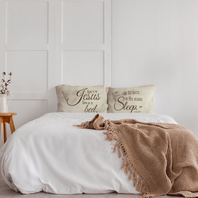 ERHOLUNG im JESUS Christlich Quote Pillow Case Set Kissenbezug (Von Creator hochgeladen)