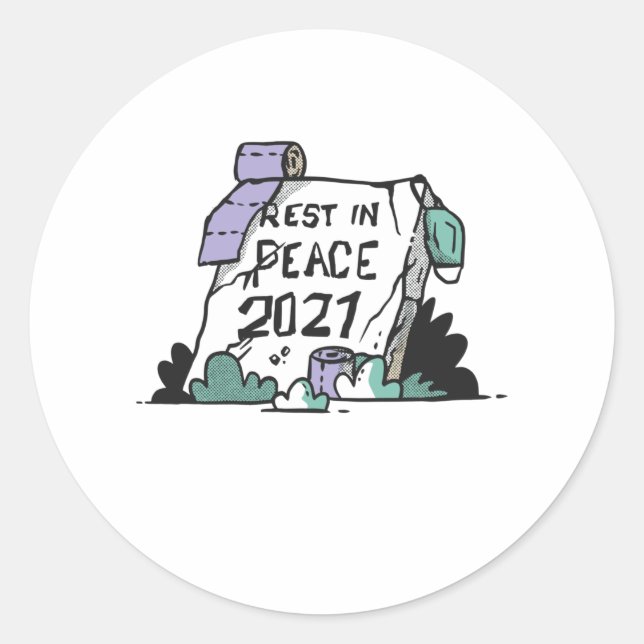 Erholung in Frieden 2021 Runder Aufkleber (Vorderseite)
