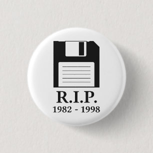 Erholung in Friedens-RIP Diskette Button