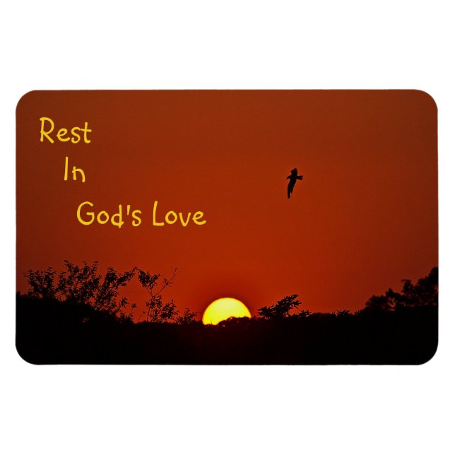 Erholung in Gottes Liebe Sonnenuntergang Magnet (Horizontal)