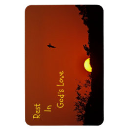 Erholung in Gottes Liebe Sonnenuntergang Magnet