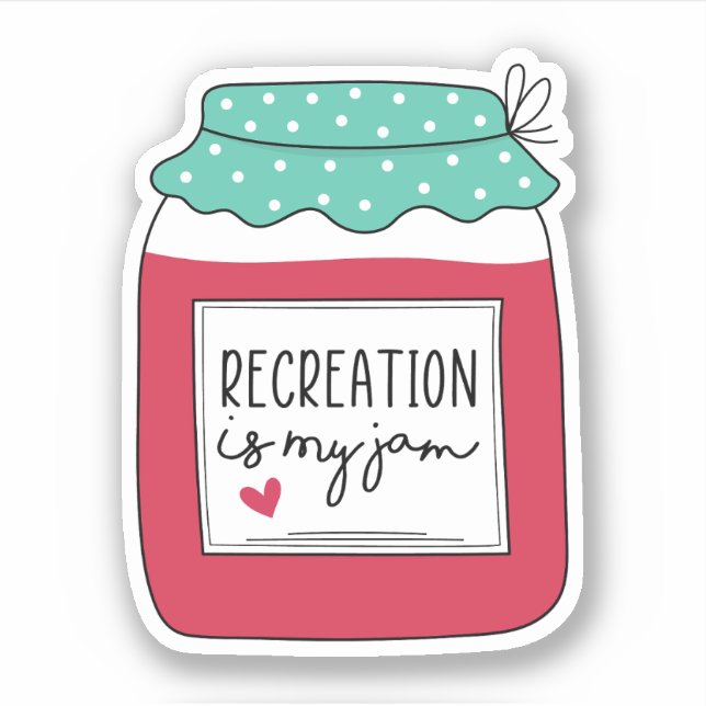 Erholung ist mein Jam - Recreational Therapist Ges Aufkleber (Vorderseite)