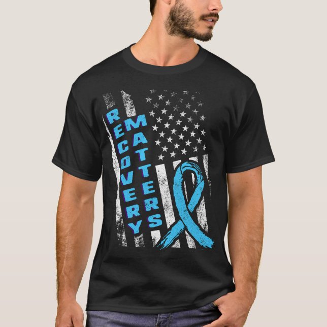 Erholung Materie, US-amerikanische Flagge, Blue Ri T-Shirt (Vorderseite)