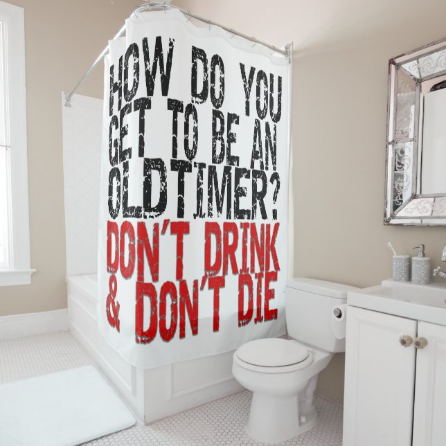 Erholung Old Timer Joke Duschvorhang (Beispiel)