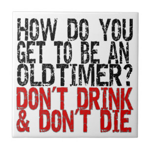 Erholung Old Timer Joke Fliese