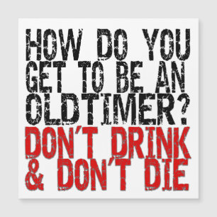 Erholung Old Timer Joke Magnetkarte