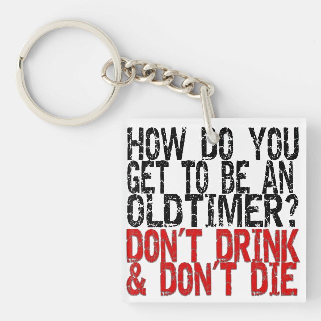 Erholung Old Timer Joke Schlüsselanhänger (Vorderseite)