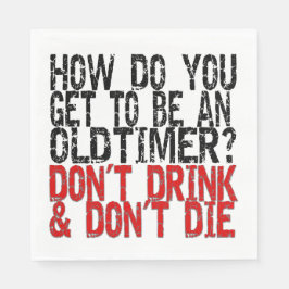 Erholung Old Timer Joke Serviette