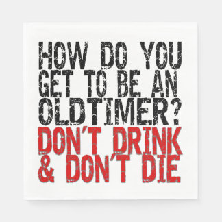 Erholung Old Timer Joke Serviette