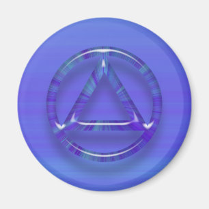 Erholung Sobriety Magnet Kreis und Dreieck