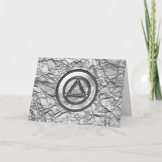 Erholung Sobriety Sober Card Karte (Vorderseite)