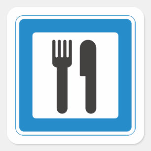 Erholung stoppen Schild und Gabel Aufkleber signie