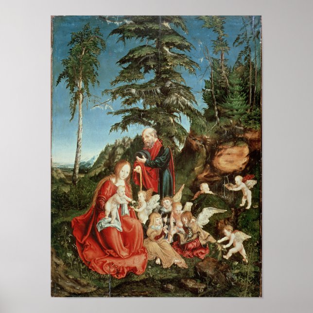 Erholung über den Flug nach Ägypten, 1504 Poster (Vorne)