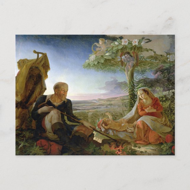 Erholung über den Flug nach Ägypten, 1805-6 Postkarte (Vorderseite)