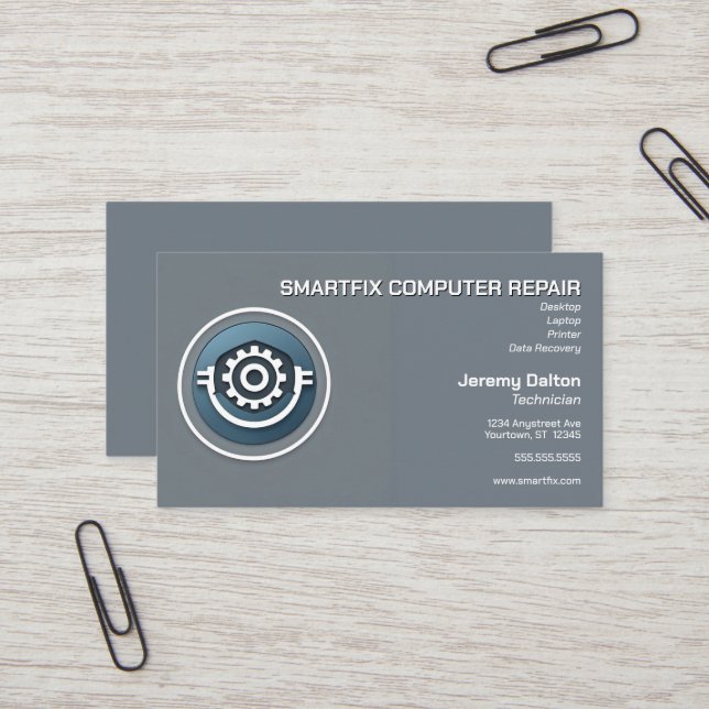 Erholung von Daten des Computerherstellers für die Visitenkarte (Vorderseite/Rückseite Beispiel)