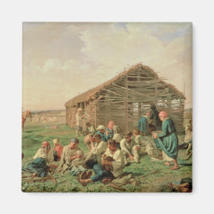 Erholung während Heuens, 1861 Magnet