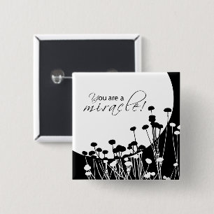 Erholung Wunder, Schwarz und Weiß Button