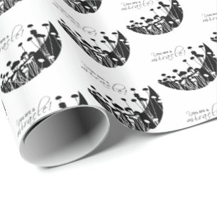 Erholung Wunder, Schwarz und Weiß Geschenkpapier