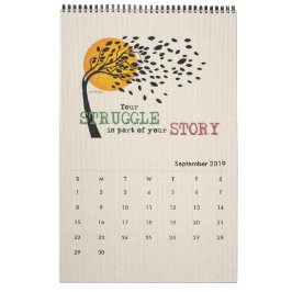 Erholungs-Zitate, Inspirational Slogans, 12 Kalender