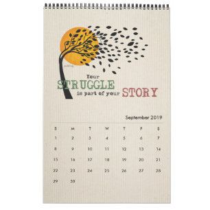 Erholungs-Zitate, Inspirational Slogans, 12 Kalender