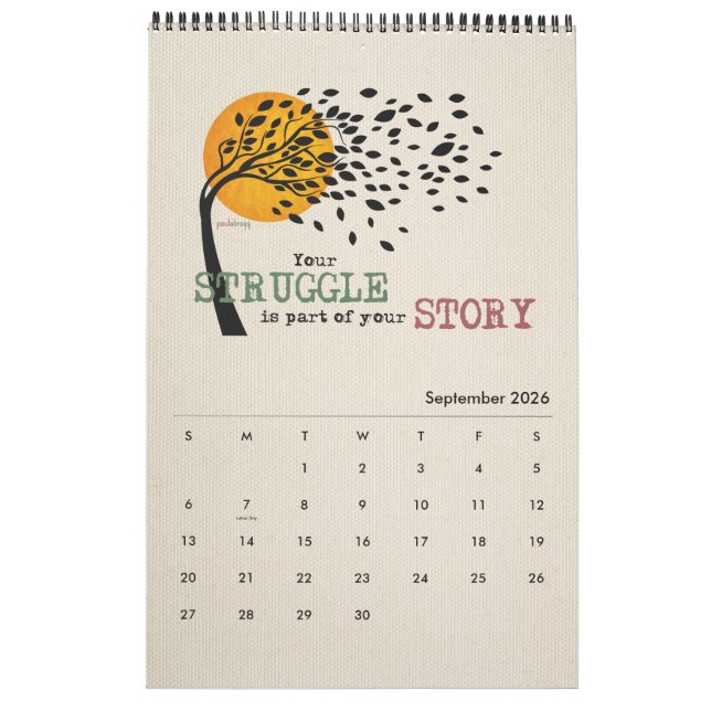 Erholungs-Zitate, Inspirational Slogans, 12 Kalender (Sep 2026)