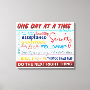 Erholungsslogans Leinwanddruck