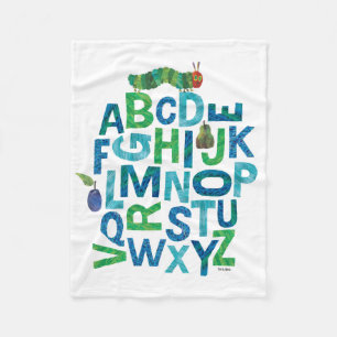 Eric Carle   Alphabet Raupe Buchstaben Muster Fleecedecke