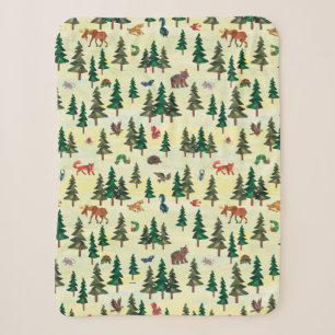 Eric Carle   Bereit für das Muster "Forest Fun" Sherpadecke