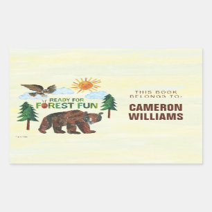 Eric Carle Bereit für Waldspass Rechteckiger Aufkleber
