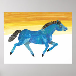 Eric Carle - Blaues Pferd Kinder Poster