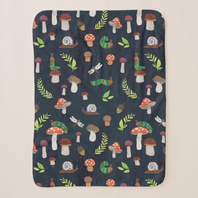 Eric Carle | Bug und Pilzmuster Sherpadecke (Vorderseite)