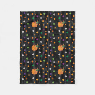 Eric Carle Halloween Polka Dot Pattern Fleecedecke