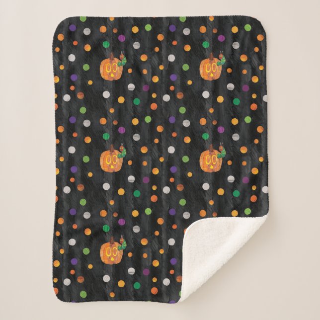 Eric Carle | Halloween Polka Dot Pattern Sherpadecke (Vorderseite)