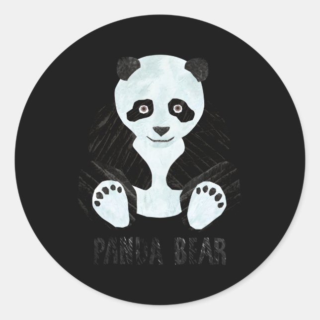 Eric Carle Panda Bear Runder Aufkleber (Vorderseite)