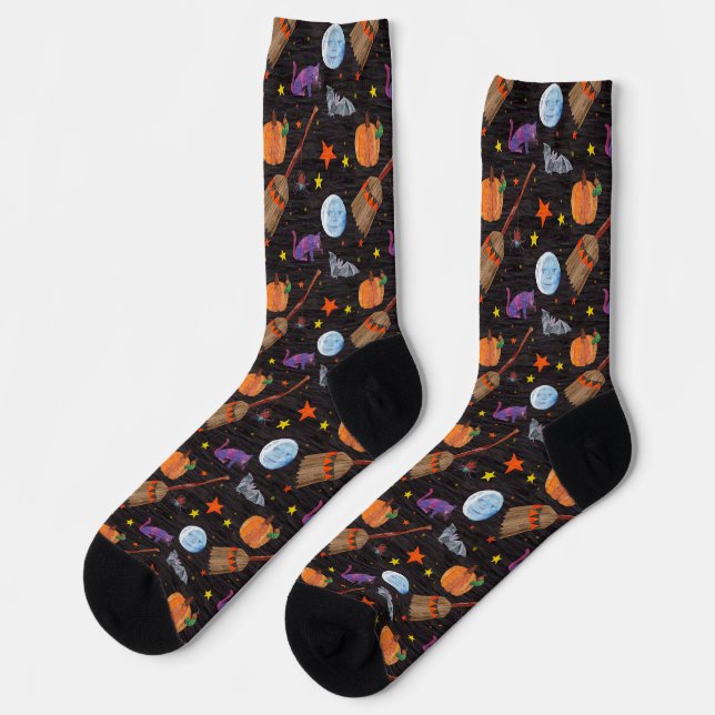 Eric Carle | Raupe Black Halloween Pattern Socken (Linkes Detail)
