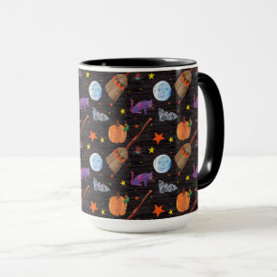 Eric Carle   Raupe Black Halloween Pattern Tasse