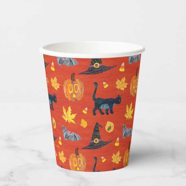 Eric Carle | Raupe Halloween-Muster Pappbecher (Vorderseite)