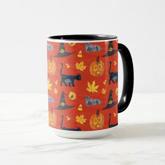 Eric Carle | Raupe Halloween-Muster Tasse (VorderseiteRechts)
