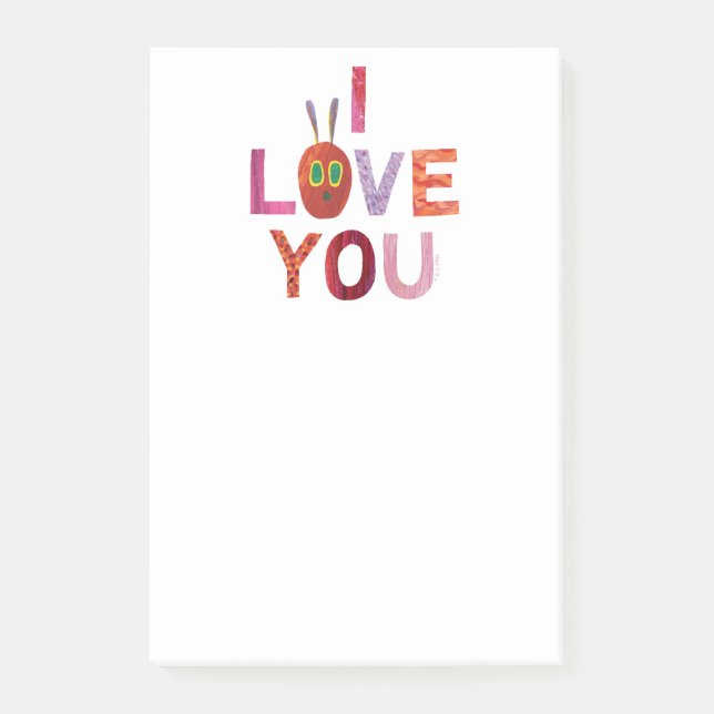 Eric Carle | Raupe I Liebe Sie Post-it Klebezettel (Vorderseite)