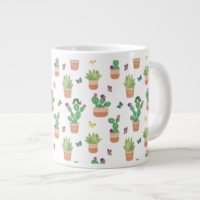 Eric Carle | Raupe, Kaktus und Schmetterling Pa Jumbo-Tasse (Vorderseite Rechts)