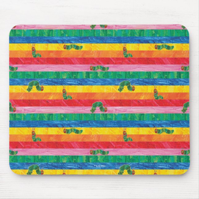 Eric Carle | Raupe-Regenbogen-Muster Mousepad (Vorne)