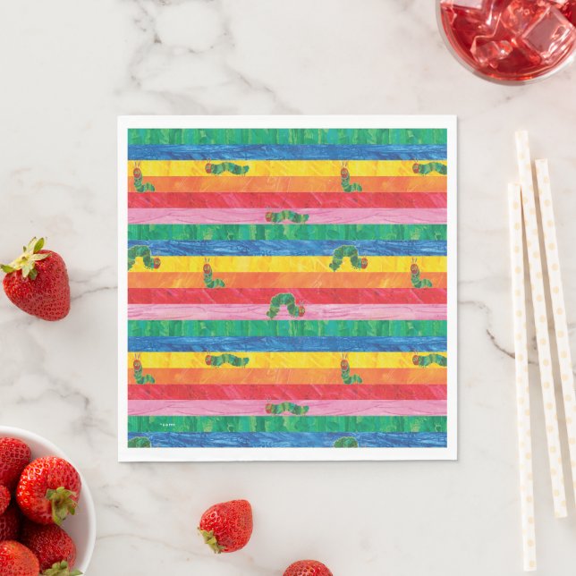 Eric Carle | Raupe-Regenbogen-Muster Serviette (Beispiel)
