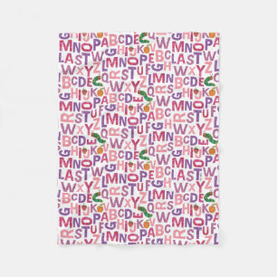 Eric Carle   Rosa und Lila Alphabet Fleecedecke