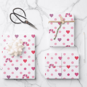 Eric Carle Valentine Heart Polka Dot Pattern Geschenkpapier Set