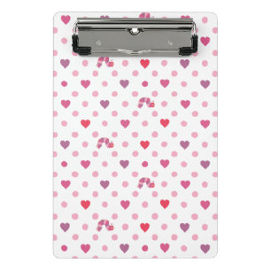 Eric Carle   Valentine Heart Polka Dot Pattern Mini Klemmbrett