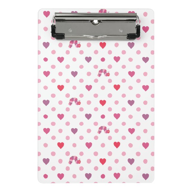Eric Carle | Valentine Heart Polka Dot Pattern Mini Klemmbrett (Vorderseite)