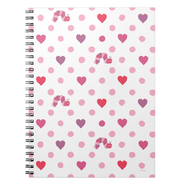 Eric Carle | Valentine Heart Polka Dot Pattern Notizblock (Vorderseite)