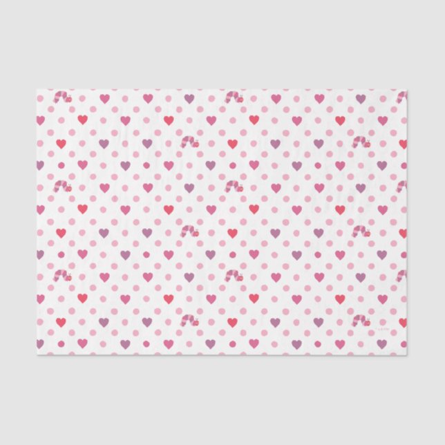 Eric Carle | Valentine Heart Polka Dot Pattern Seidenpapier (Vorderseite)