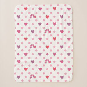 Eric Carle Valentine Heart Polka Dot Pattern Sherpadecke