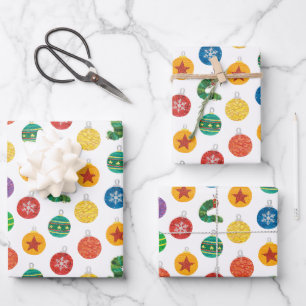 Eric Carle Weihnachtsmuster der Raupe Geschenkpapier Set
